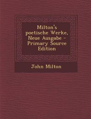 Book cover for Milton's Poetische Werke, Neue Ausgabe