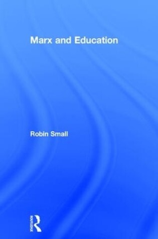 Cover of Marx and Education