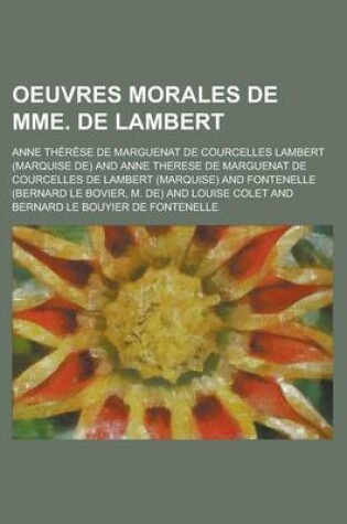 Cover of Oeuvres Morales de Mme. de Lambert