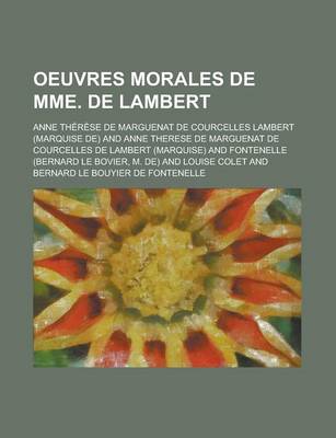 Book cover for Oeuvres Morales de Mme. de Lambert