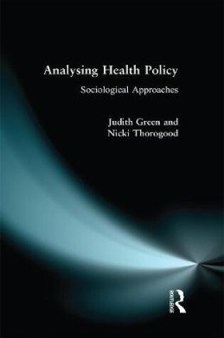 Cover of Analysing Health Policy
