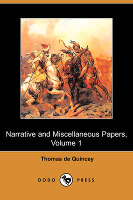 Book cover for Narrative and Miscellaneous Papers, Volume 1 (Dodo Press)