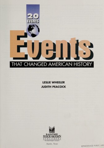 Book cover for Events Changed Amer History Hb