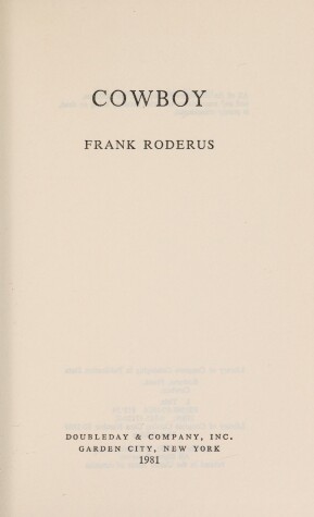 Book cover for Cowboy