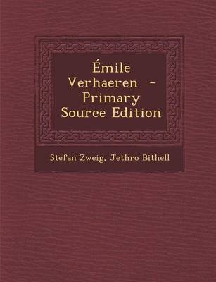 Book cover for Emile Verhaeren - Primary Source Edition