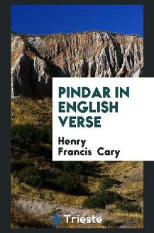 Cover of Pindar in English Verse