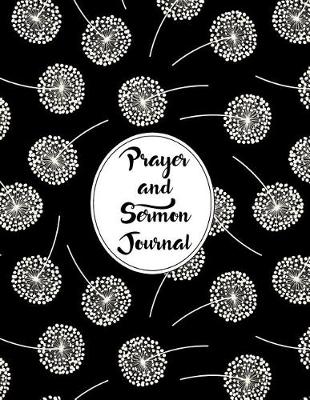 Cover of Prayer and Sermon Journal Notebook Dandelions Pattern 10