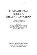 Cover of Fundamental Issues in Present-day China