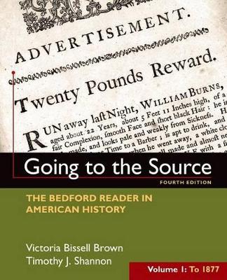 Book cover for Going to the Source, Volume I: To 1877