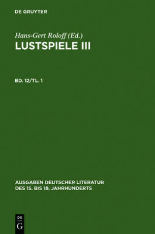 Cover of Lustspiele III. Erster Teil