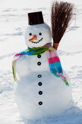 Book cover for Snowman with a Hat and Scarf in the Snow Winter Journal