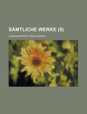 Book cover for Samtliche Werke Volume 9