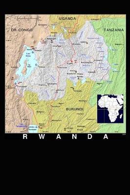 Book cover for Modern Day Color Map of Rwanda in Africa Journal