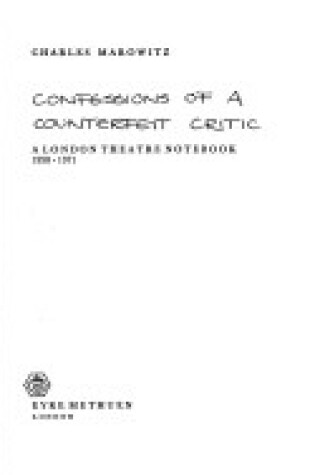 Cover of Confessions of a Counterfeit Critic