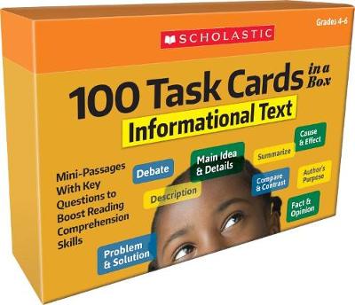 Book cover for 100 Task Cards in a Box: Informational Text