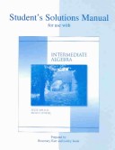 Book cover for Student's Solutions Manual for Use with Intermediate Algebra