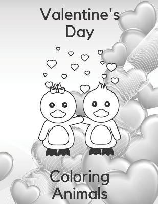 Book cover for Valentine's Day Coloring Animals