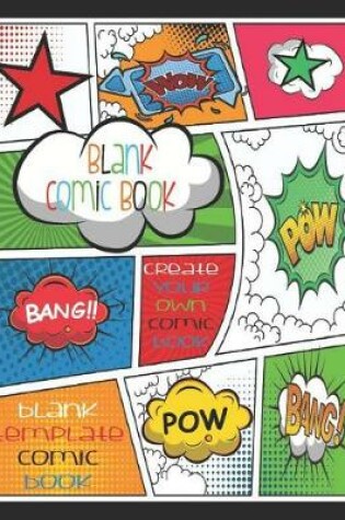 Cover of Blank Comic Book, Create Your Own Comic Book, Blank Template Comic Book