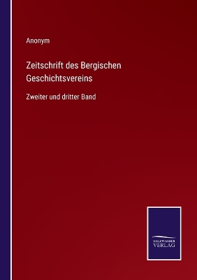 Book cover for Zeitschrift des Bergischen Geschichtsvereins