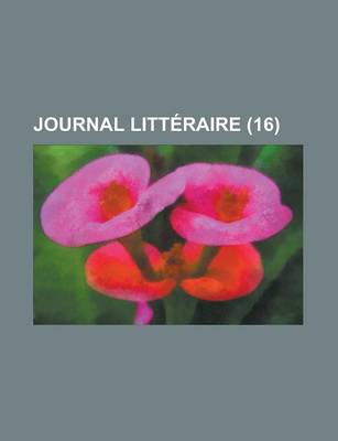 Book cover for Journal Litteraire (16)