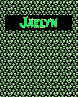 Book cover for 120 Page Handwriting Practice Book with Green Alien Cover Jaelyn