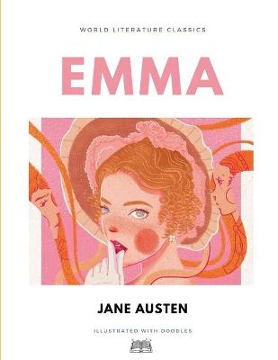 Cover of Emma / Jane Austen / World Literature Classics / Illustrated with doodles