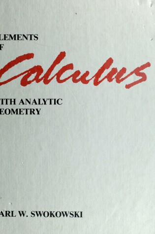 Cover of Elements of Calculus with Analytic Geometry
