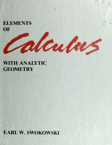 Book cover for Elements of Calculus with Analytic Geometry