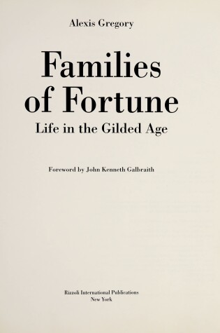 Cover of Families of Fortune