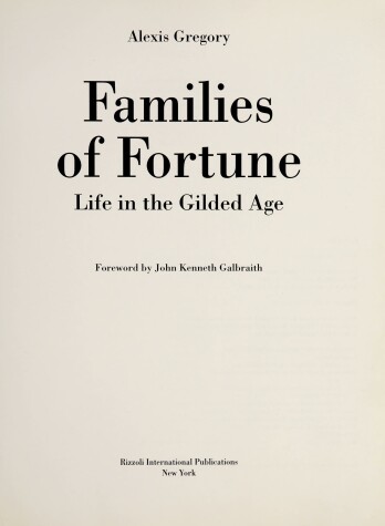 Book cover for Families of Fortune