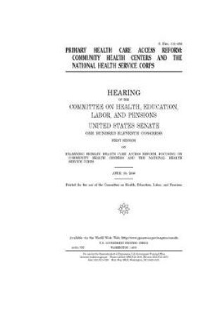 Cover of Primary health care access reform