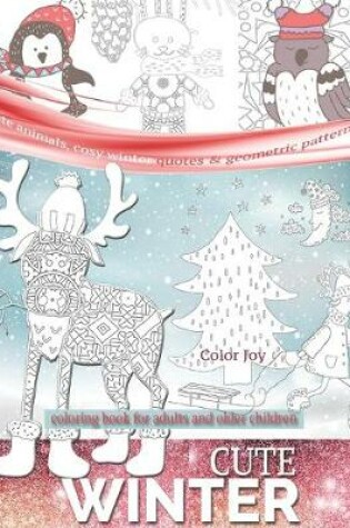 Cover of Cute winter coloring book for adults and older children