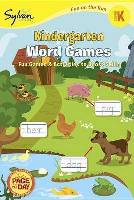 Book cover for Kindergarten Word Games (Sylvan Fun On The Run Series)