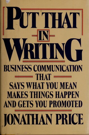 Cover of Put That in Writing