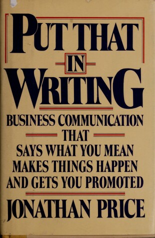 Book cover for Put That in Writing