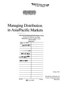 Cover of Managing Distribution in Asia/Pacific Markets