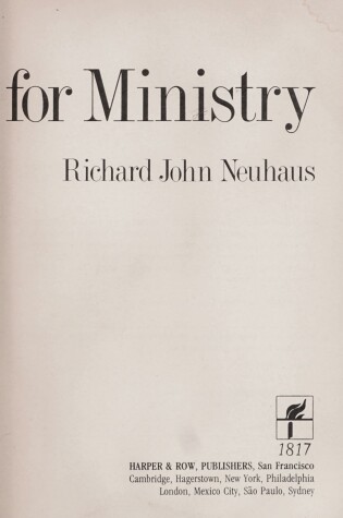 Cover of Freedom for Ministry