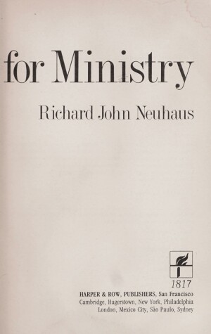 Book cover for Freedom for Ministry