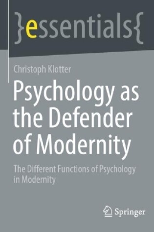 Cover of Psychology as the Defender of Modernity