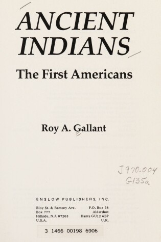 Cover of Ancient Indians