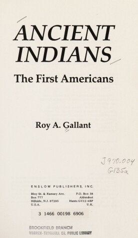 Book cover for Ancient Indians