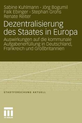 Cover of Dezentralisierung Des Staates in Europa