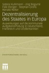 Book cover for Dezentralisierung Des Staates in Europa