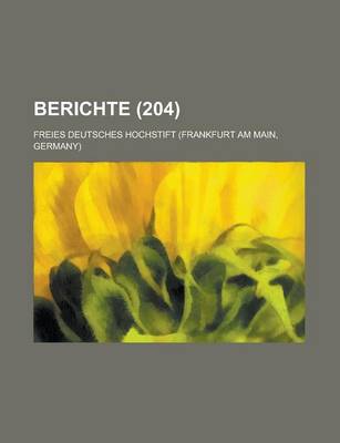 Book cover for Berichte (204)