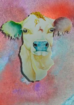 Book cover for Daily Planner with Boss Cow in Watercolor by Deja Wolfe