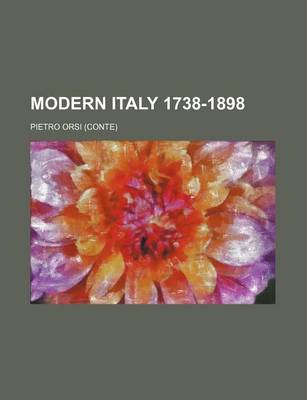 Book cover for Modern Italy 1738-1898