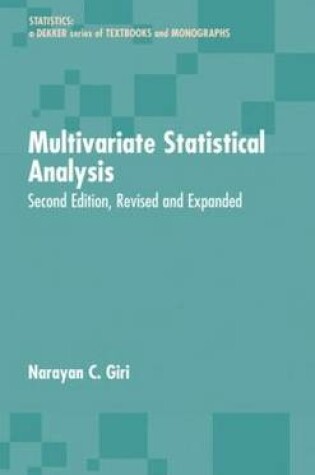 Cover of Multivariate Statistical Analysis