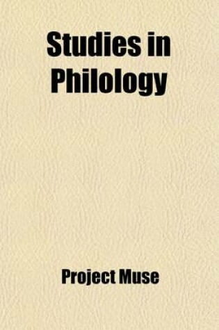 Cover of Studies in Philology Volume 1-5