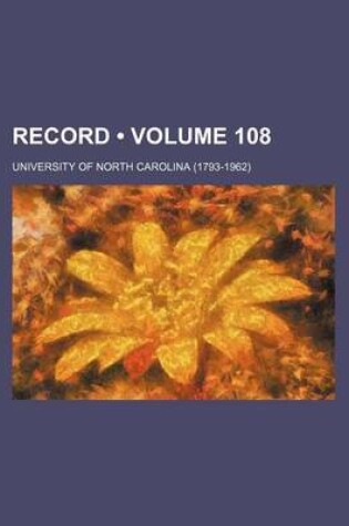 Cover of Record (Volume 108)