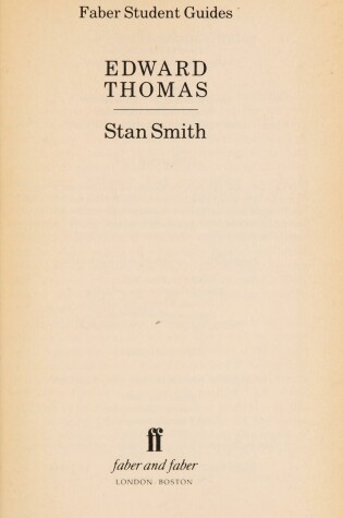 Cover of Edward Thomas